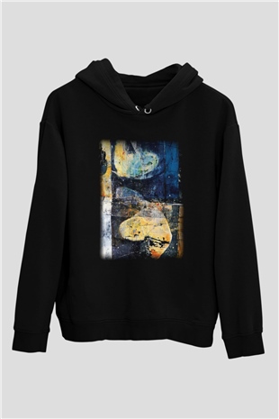 Tuval Siyah Unisex Hoodie