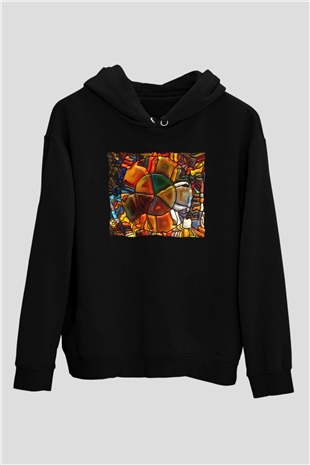 Tuval Siyah Unisex Hoodie