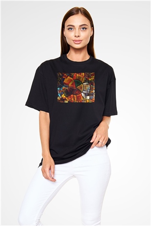 Tuval Siyah Oversize Tişört Oversize T-shirt - TişörtFabrikası