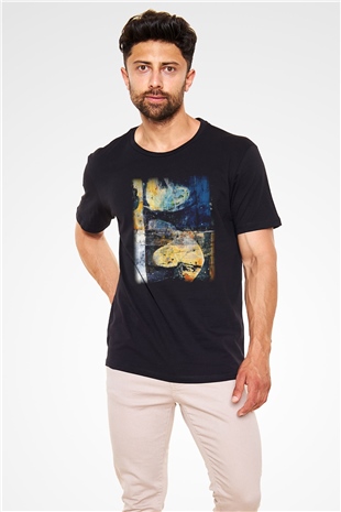 Tuval Siyah Unisex Tişört T-Shirt - TişörtFabrikası