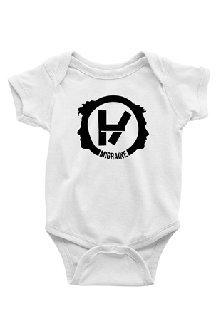 Twenty One Pilots Baskılı Beyaz Unisex Bebek Body - Zıbın
