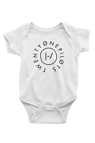 Twenty One Pilots Baskılı Beyaz Unisex Bebek Body - Zıbın