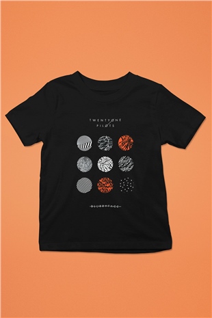 Twenty One Pilots Baskılı Siyah Unisex Çocuk Tişört