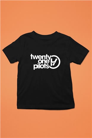 Twenty One Pilots Baskılı Siyah Unisex Çocuk Tişört