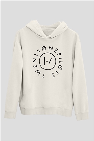 Twenty One Pilots Beyaz Unisex Hoodie