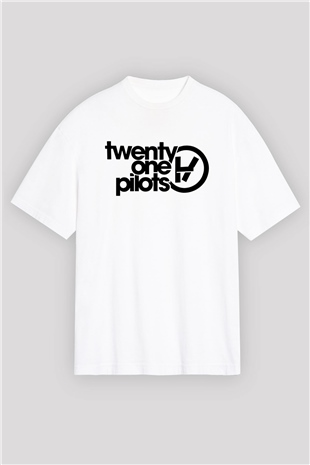 Twenty One Pilots Beyaz Unisex Oversize Tişört T-Shirt