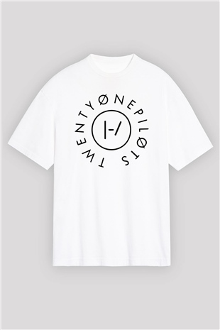 Twenty One Pilots Beyaz Unisex Oversize Tişört T-Shirt