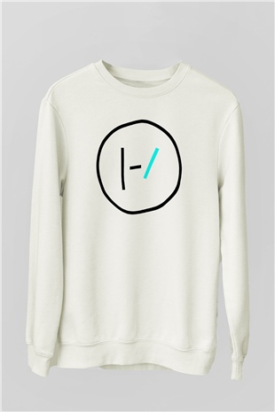 Twenty One Pilots Beyaz Unisex Sweatshirt