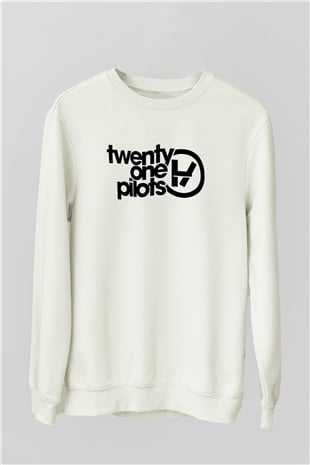 Twenty One Pilots Beyaz Unisex Sweatshirt