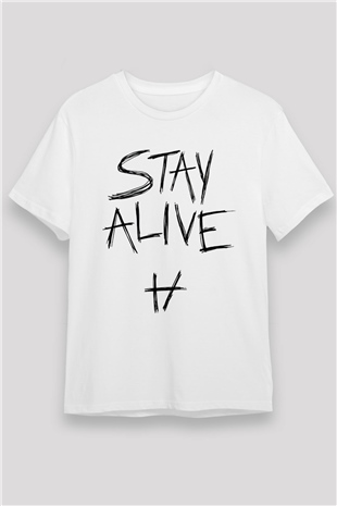 Twenty One Pilots Beyaz Unisex Tişört T-Shirt - TişörtFabrikası