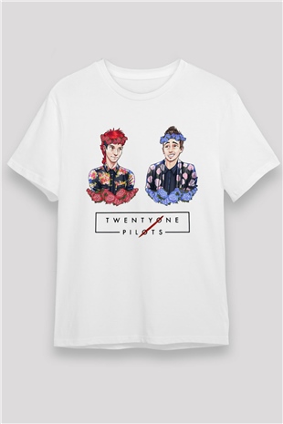 Twenty One Pilots Beyaz Unisex Tişört T-Shirt - TişörtFabrikası