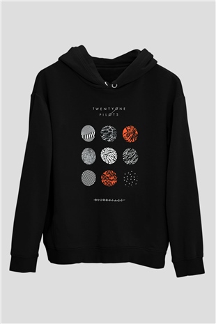 Twenty One Pilots Siyah Unisex Kapşonlu Sweatshirt