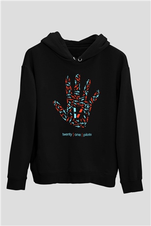 Twenty One Pilots Siyah Unisex Kapşonlu Sweatshirt