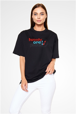 Twenty One Pilots Siyah Unisex Oversize Tişört T-Shirt