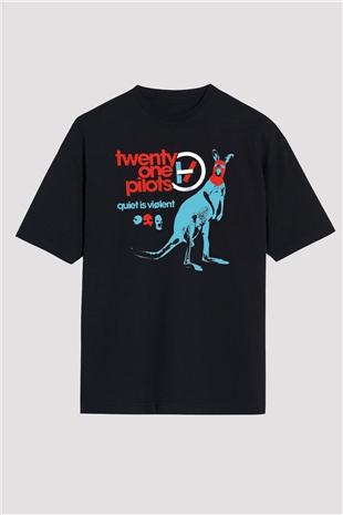 Twenty One Pilots Siyah Unisex Oversize Tişört T-Shirt