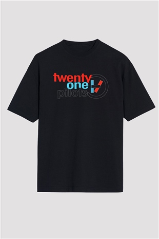 Twenty One Pilots Siyah Unisex Oversize Tişört T-Shirt