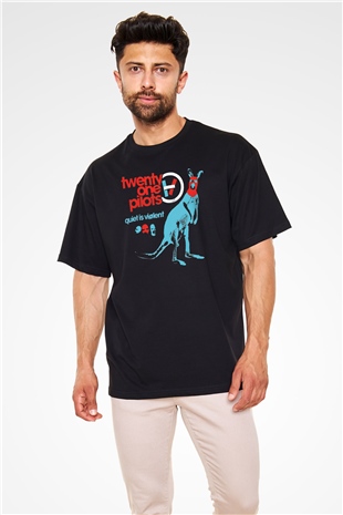 Twenty One Pilots Siyah Unisex Oversize Tişört T-Shirt