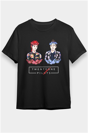 Twenty One Pilots Siyah Unisex Tişört T-Shirt - TişörtFabrikası