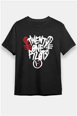 Twenty One Pilots Siyah Unisex Tişört T-Shirt - TişörtFabrikası
