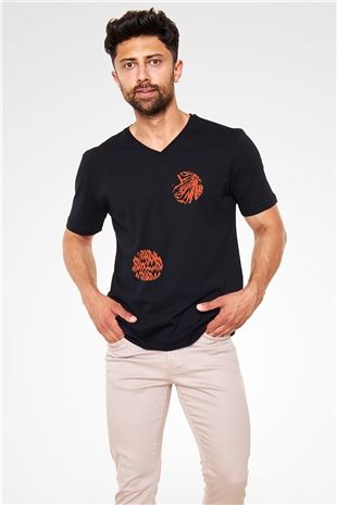 Twenty One Pilots Siyah Unisex V Yaka Tişört T-Shirt
