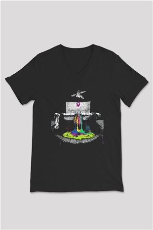 Twenty One Pilots Siyah Unisex V Yaka Tişört T-Shirt