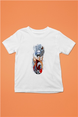 Twin Peaks Baskılı Beyaz Unisex Çocuk Tişört