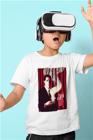 Twin Peaks Beyaz Unisex Çocuk Tişört