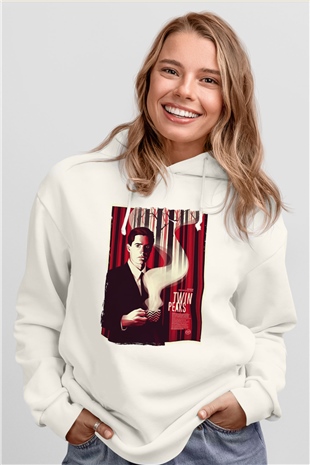 Twin Peaks Beyaz Unisex Hoodie