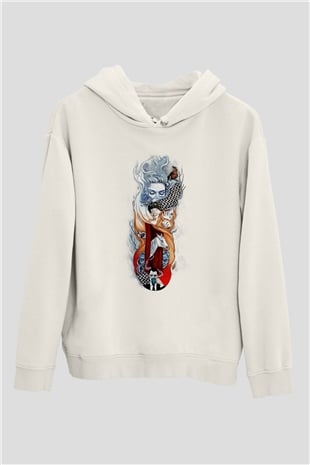 Twin Peaks Beyaz Unisex Kapşonlu Sweatshirt