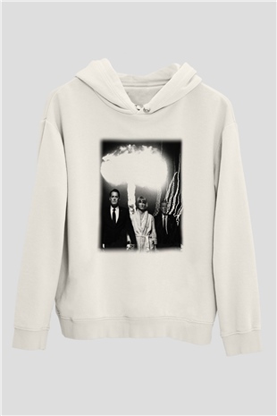 Twin Peaks Beyaz Unisex Kapşonlu Sweatshirt
