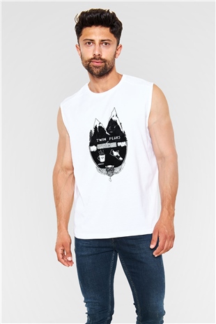 Twin Peaks Beyaz Unisex Kolsuz Tişört