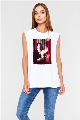 Twin Peaks Beyaz Unisex Kolsuz Tişört