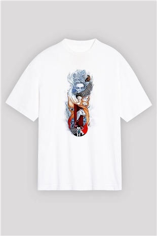 Twin Peaks Beyaz Unisex Oversize Tişört T-Shirt