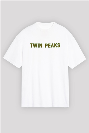 Twin Peaks Beyaz Unisex Oversize Tişört T-Shirt