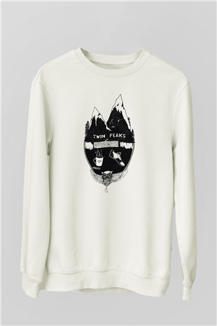 Twin Peaks Beyaz Unisex Sweatshirt
