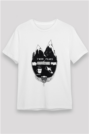 Twin Peaks Beyaz Unisex Tişört T-Shirt