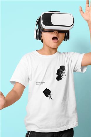 Twin Tribes Baskılı Beyaz Unisex Beyaz Çocuk Tişört - Tshirt