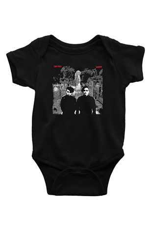 Twin Tribes Baskılı Unisex Siyah Bebek Body - Zıbın
