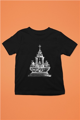 Twin Tribes Baskılı Unisex Siyah Çocuk Tişört - Tshirt