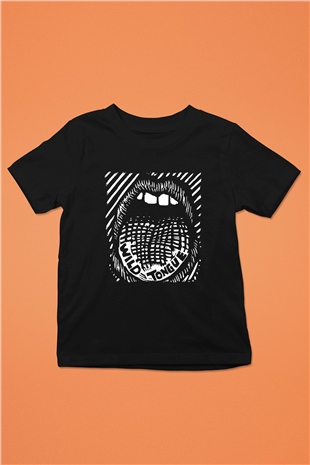 Twin Tribes Baskılı Unisex Siyah Çocuk Tişört - Tshirt