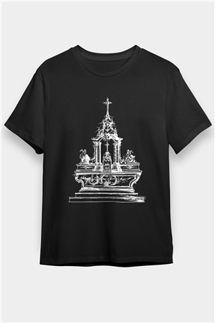 Twin Tribes Baskılı Unisex Siyah Tişört - Tshirt