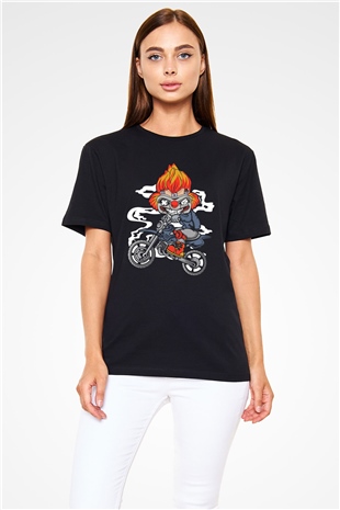 Twisted Metal Motocross Baskılı Siyah Unisex Tişört