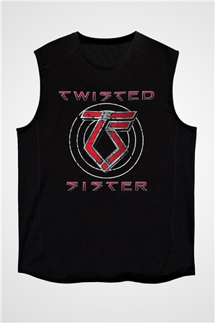 Twisted Sister Siyah Unisex Kolsuz Tişört