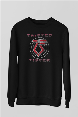 Twisted Sister Siyah Unisex Sweatshirt