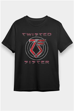 Twisted Sister Siyah Unisex Tişört T-Shirt - TişörtFabrikası