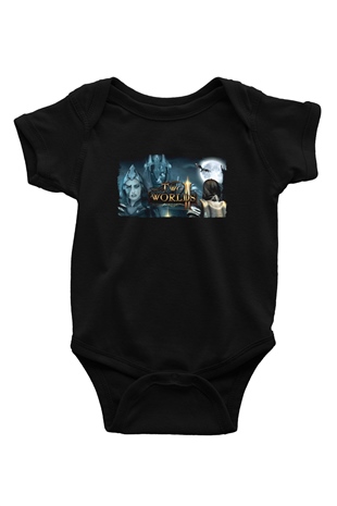 Two Worlds Siyah Bebek Body - Zıbın