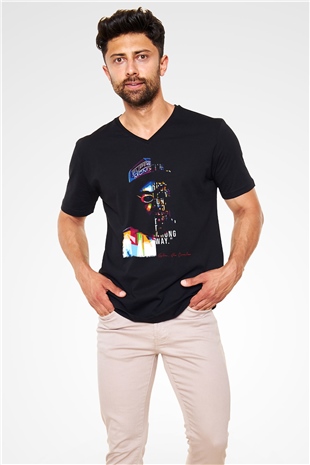 Tyler, The Creator Siyah Unisex V Yaka Tişört