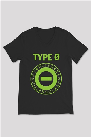 Type O Negative Siyah Unisex V Yaka Tişört T-Shirt