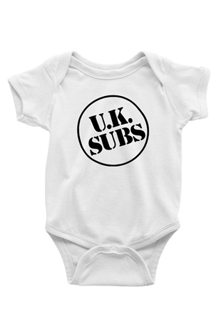 U.K. Subs Baskılı Beyaz Unisex Bebek Body - Zıbın