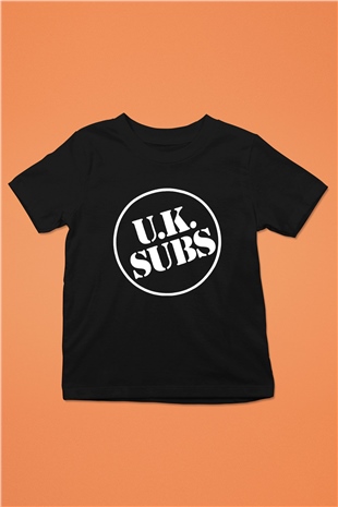 U.K. Subs Baskılı Siyah Unisex Çocuk Tişört